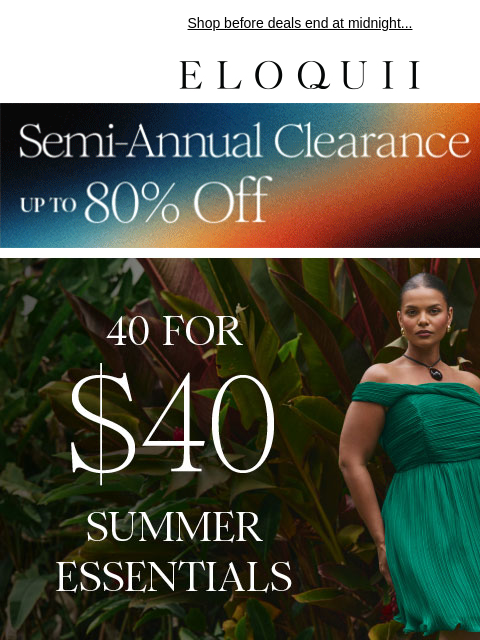 eloquii newsletter: Summer capsule pieces (only $40!)