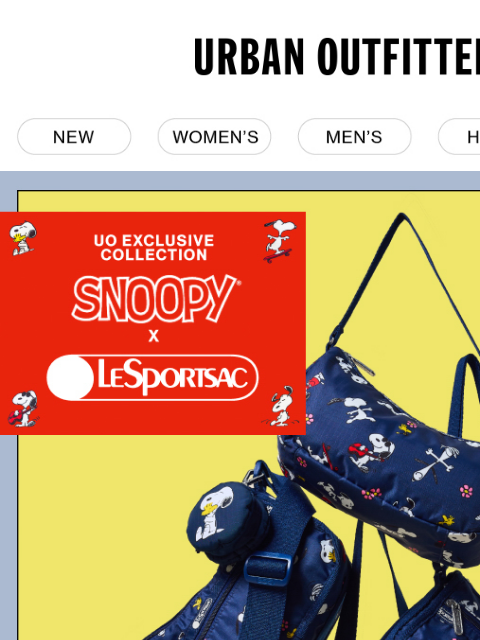 urbanoutfitters newsletter: Don't Forget: LeSportSac X Peanuts