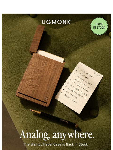 ugmonk newsletter: Analog, anywhere.