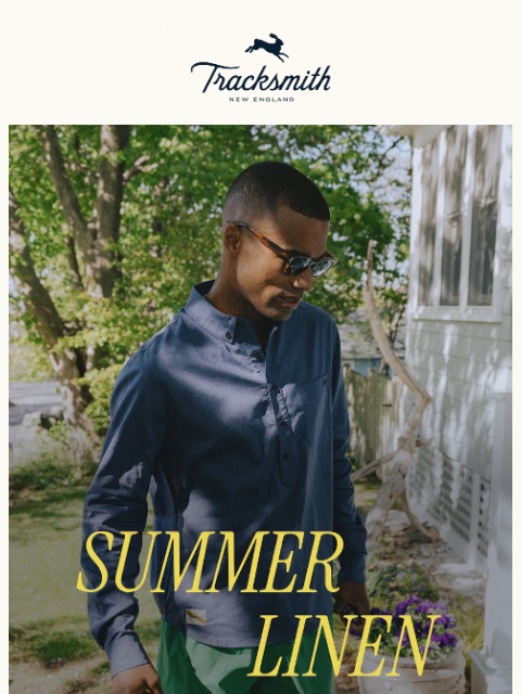 tracksmith newsletter: Introducing New Summer Linen Running Tops