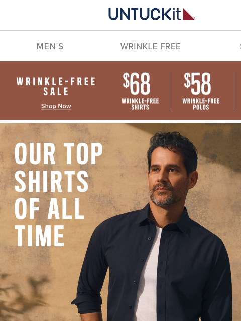 untuckit newsletter: Our Top Shirts of All Time Are…🏆