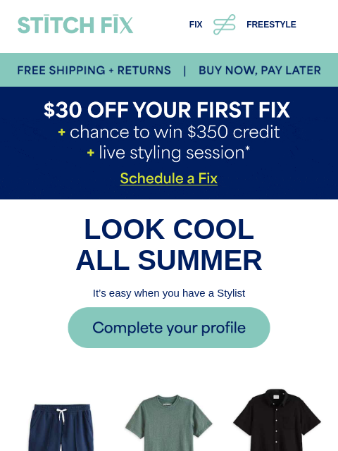 stitchfix newsletter: What if you could win a $350 credit?