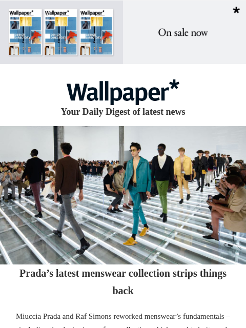 futureplc newsletter: Prada's new collection strips things back
