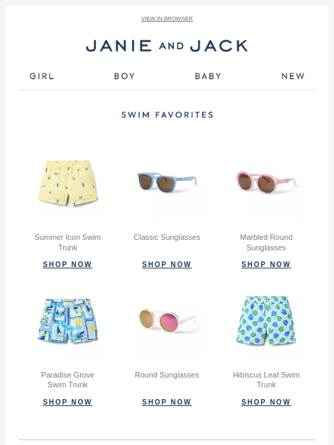 janieandjack newsletter: Swim this way →