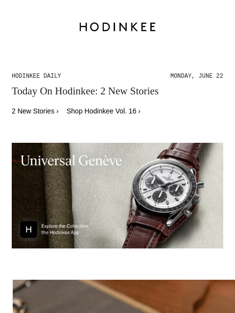 hodinkee newsletter: Hodinkee Daily | 06/22/2026