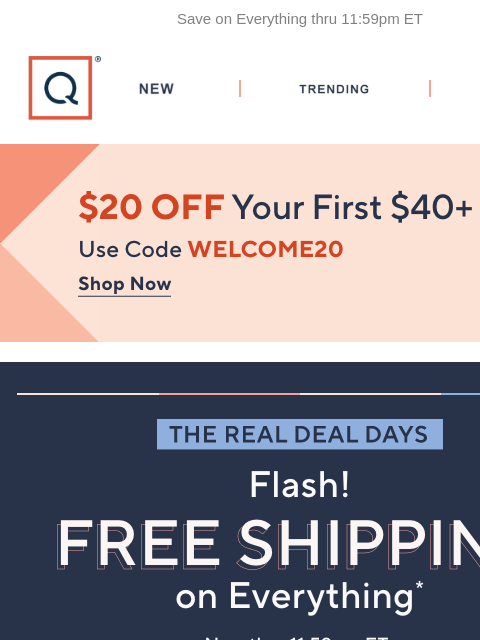 qvcemail newsletter: Surprise! FREE SHIPPING & Real Deals