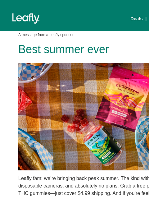 leafly newsletter: Your summer starter pack ☀️