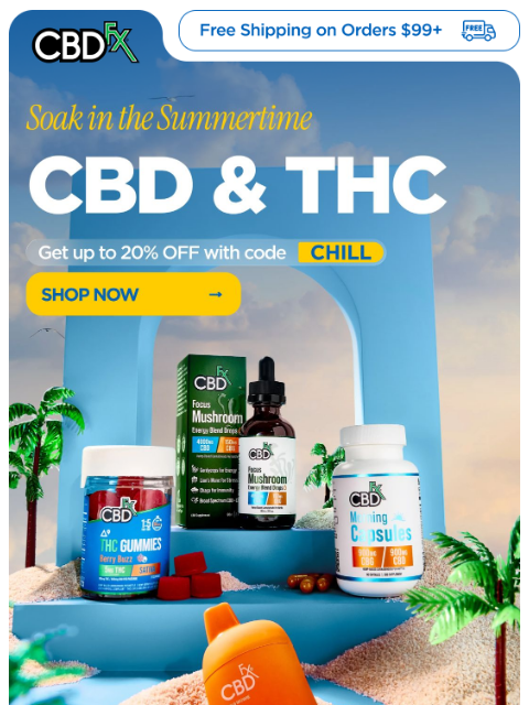 cbdfx newsletter: Enjoying the outdoors? Don't forget your CBD & THC...