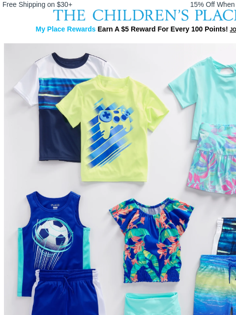 childrensplace newsletter: SUMMER is ON! $5+ all Mix & Match! 🌻🍍