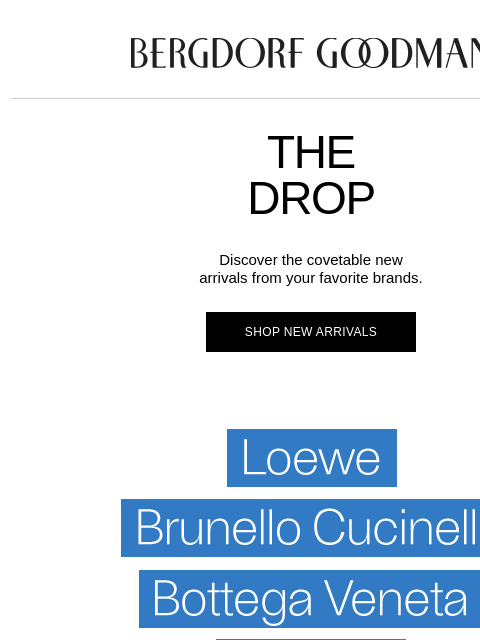bergdorfgoodman newsletter: The Drop: New Arrivals Just Landed