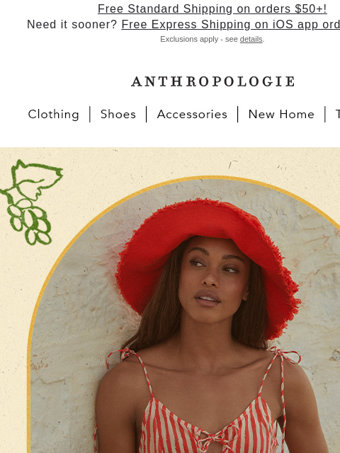 anthropologie newsletter: Mediterranean Muse 🌊🌞