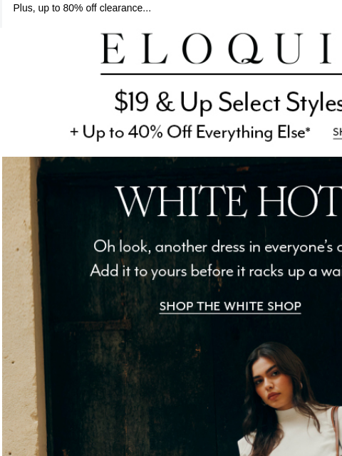 eloquii newsletter: This dress? White HOT