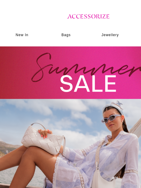 accessorize newsletter: HEATWAVE + SALE = perfect timing