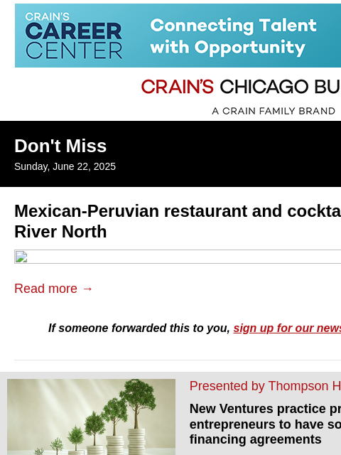 crainalerts newsletter: New Mexican-Peruvian spot spices up River North