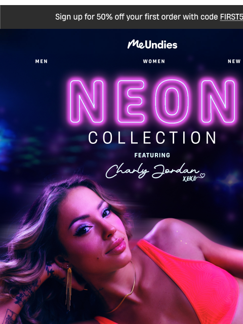 meundies newsletter: Spotted: Charly Jordan in MeUndies