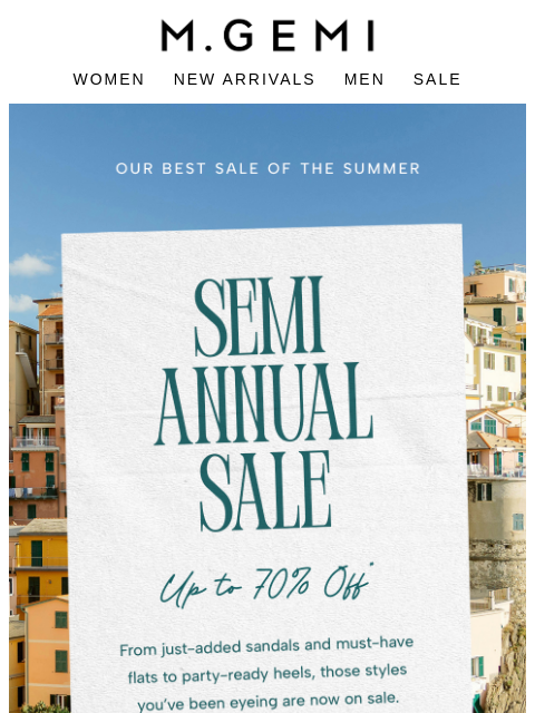 mgemi newsletter: Now Live: The Semi-Annual Sale
