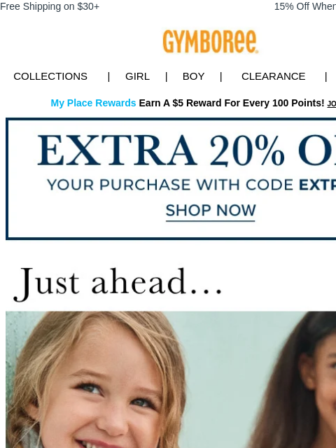 gymboree newsletter: Inside: the sweetest cherry details 🍒 + extra 20%...