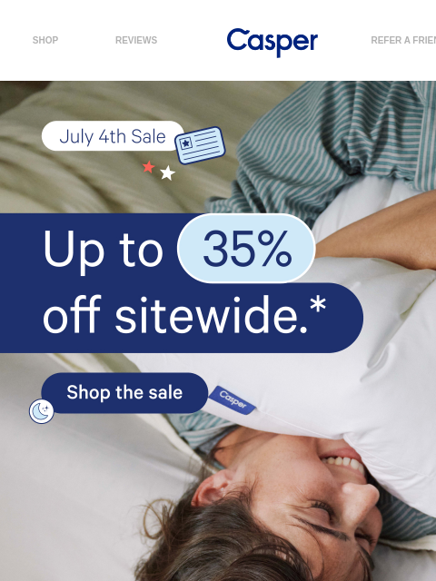 casper newsletter: ICYMI: 20% off 2+ pillows 🌙