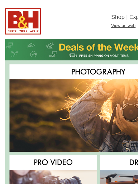bhphotovideo newsletter: ☀️ Jumpstart Summer With These Great Deals!