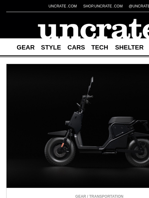 uncrate newsletter: Vässla x Teenage Engineering EPA-1 E-Moped & more
