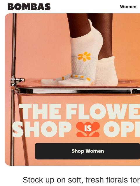 bombas newsletter: The Summer Flower Shop is Open
