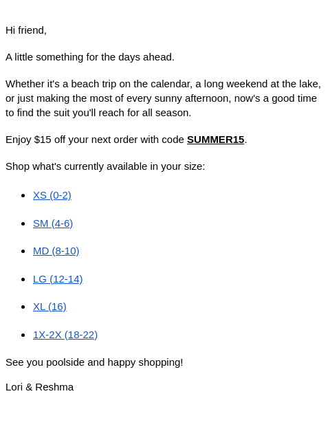 summersalt newsletter: Thought you'd want this