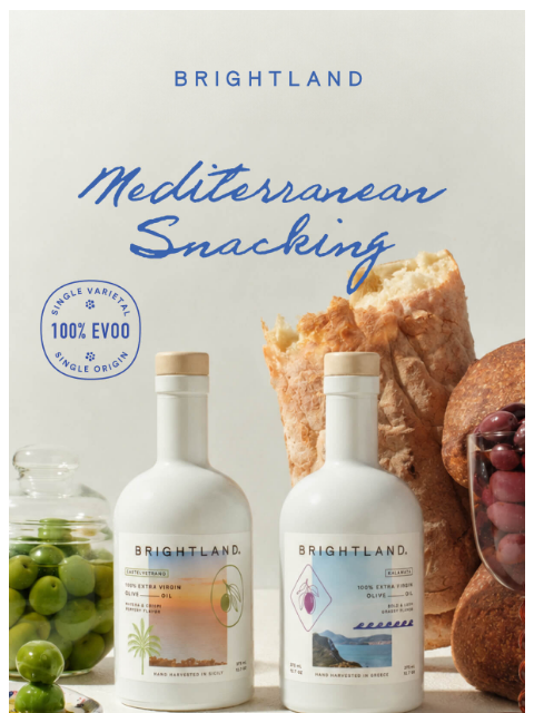 brightland newsletter: Greek Mezze vs. Italian Aperitivo Hour