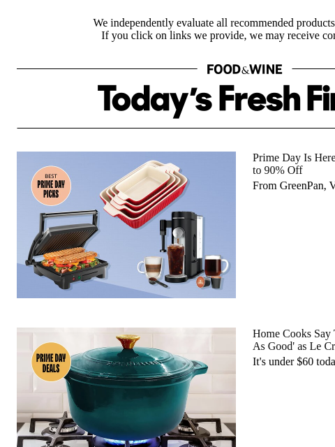 foodandwine newsletter: It's Here! Score Up to 90% Off at Amazon's Massive...