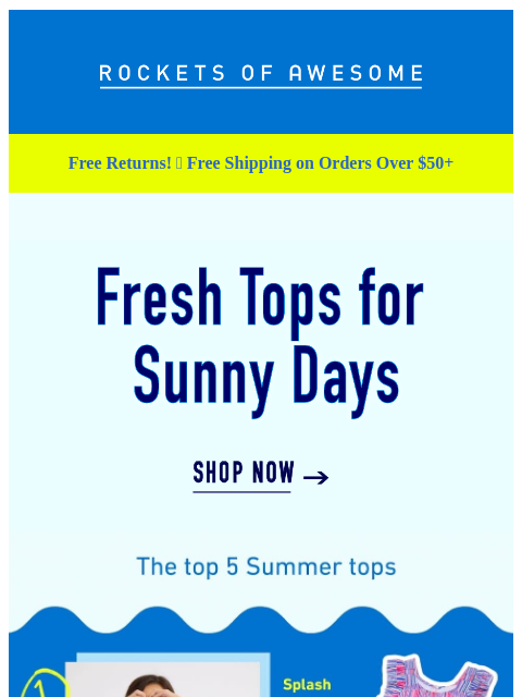 rocketsofawesome newsletter: ☀️ Must-Have Summer Tops!