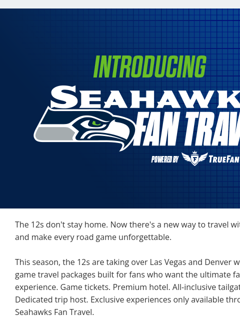 seahawksemail newsletter: Join The Seahawks on The Road!