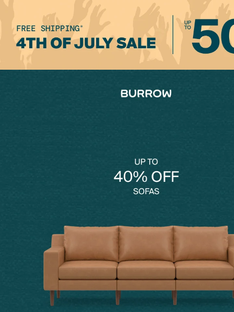 burrow newsletter: Sofas are on sale (!) right now