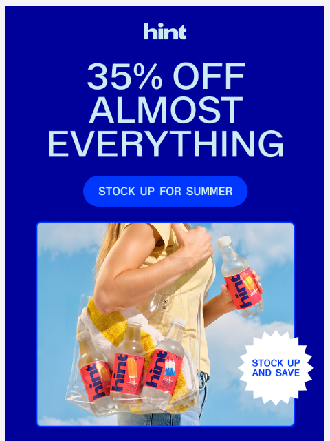 drinkhint newsletter: 35% off for July 4th starts now!