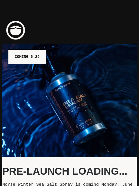 beardbrand newsletter: NEW Norse Winter Sea Salt Spray Launches Next Week