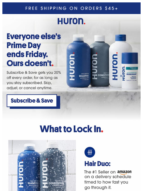 usehuron newsletter: Our Prime Day deal: 20% off. Forever.