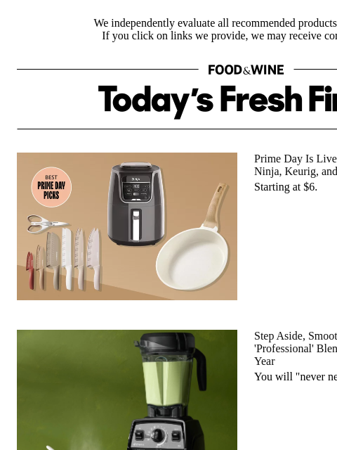 foodandwine newsletter: Score! This Vitamix Blender Is at Its Lowest Price...