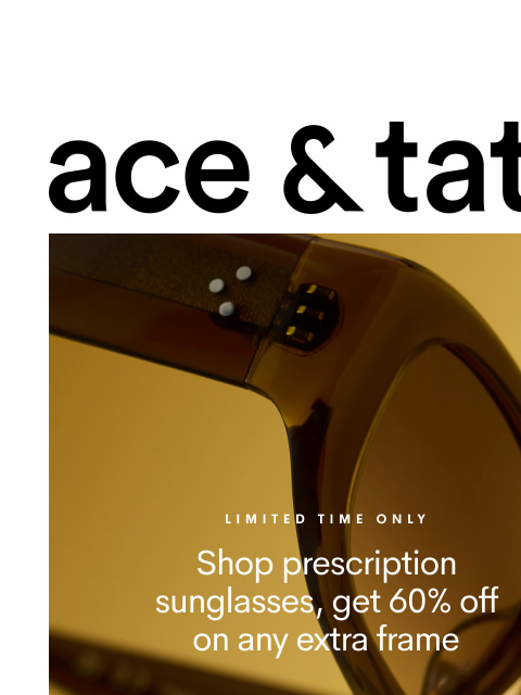 aceandtate newsletter: Few more days for 60% off