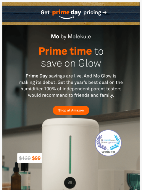molekule newsletter: Prime Day is Here. Let’s Glow.