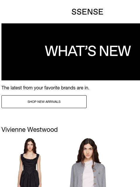 ssense newsletter: New Arrivals from Vivienne Westwood, JACQUEMUS, an...