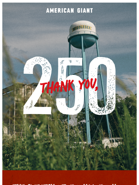 american-giant newsletter: Thank You, 250 · No. 2: The Sweatshort
