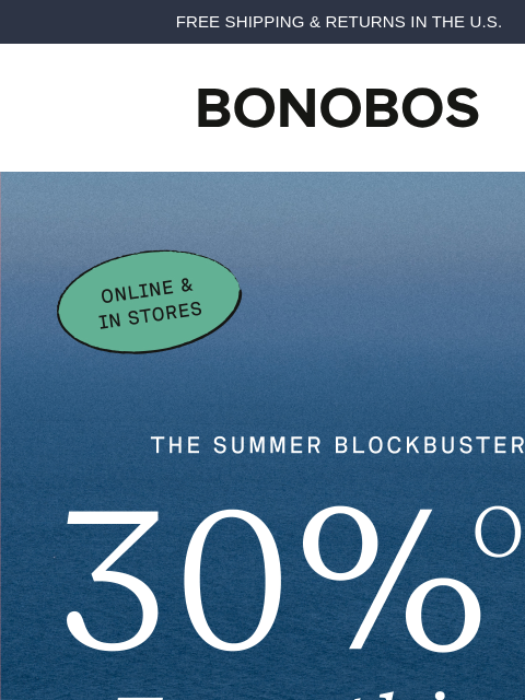 bonobos newsletter: 30% Off Pants, Shirts & Summer Essentials