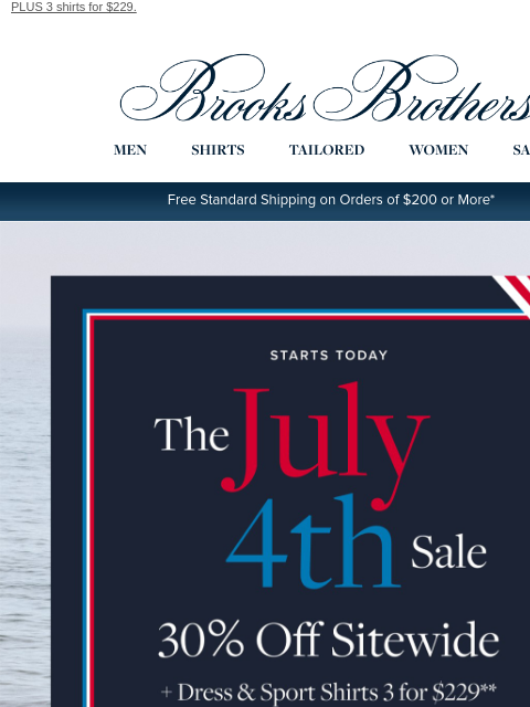 brooksbrothers newsletter: 𝐒𝐭𝐚𝐫𝐭𝐬 𝐭𝐨𝐝𝐚𝐲: 30% off sitewide