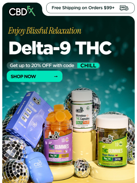 cbdfx newsletter: Dive into the deep end of "chill" with THC 🥽