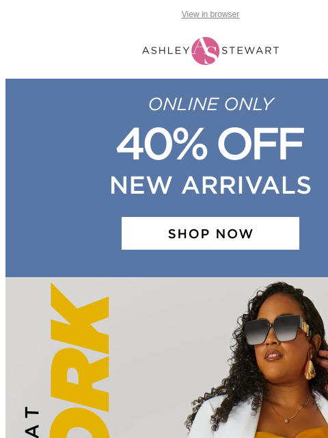 ashleystewart newsletter: Matching sets that put in the work 💼