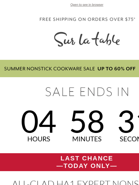 surlatable newsletter: Last Call: Nonstick Deals You’ll Love 🍳 