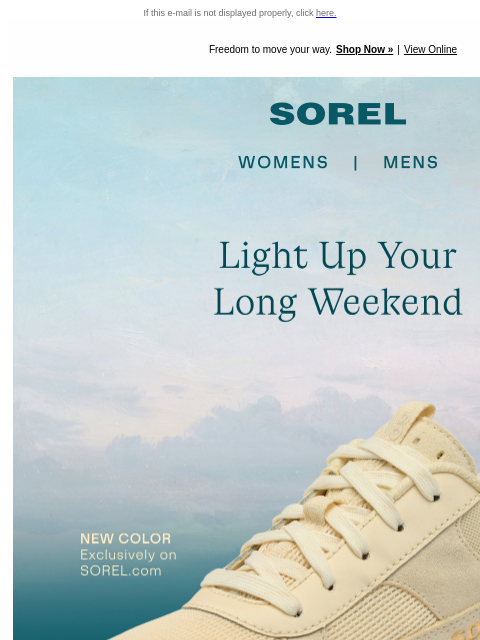 sorel newsletter: Long Weekend Essentials