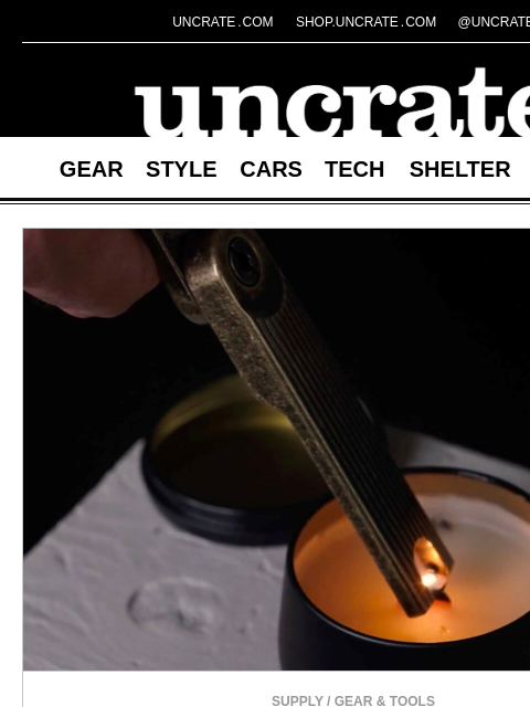 uncrate newsletter: Barebones Pivot Arc Lighter & more