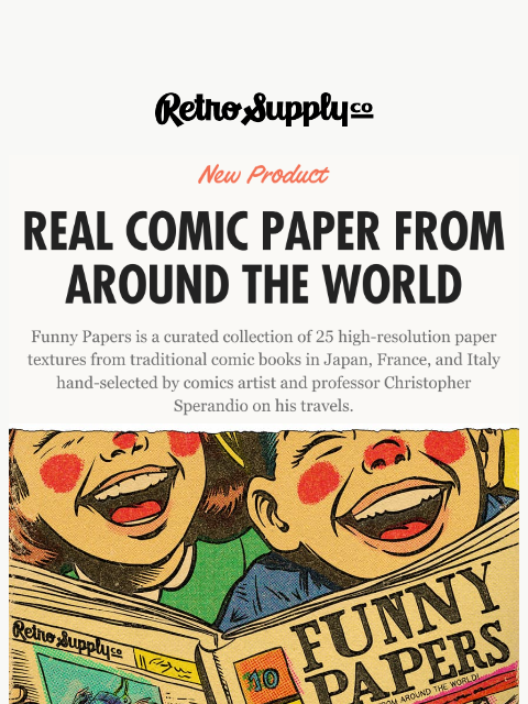 retrosupply newsletter: [NEW] 25 International Comic Paper Textures
