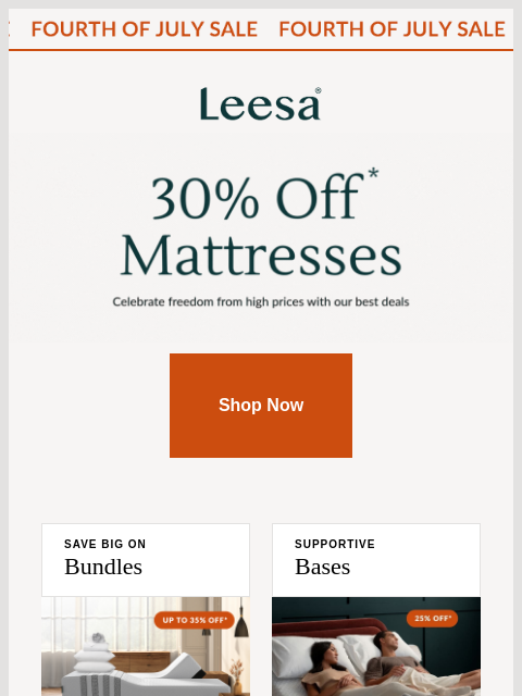 leesasleep newsletter: 🎆 The Fourth of July Blowout is ON 🎆
