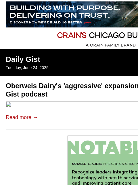 crainalerts newsletter: Oberweis Dairy's 'aggressive' expansion plans: Cra...