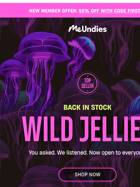 meundies newsletter: Wild Jellies | Available Now 🪼